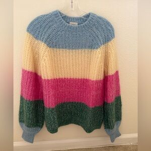 Wilfred Aritzia Multi Color Striped Sweater, Small